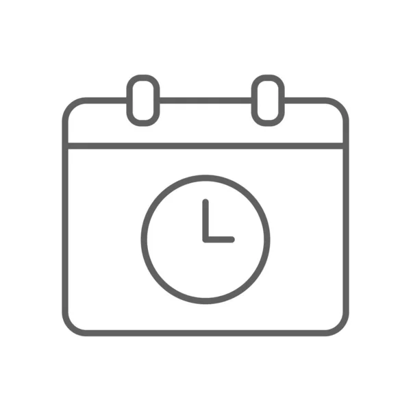 Deadline Business Και Εικονίδιο Γραφείου Μαύρο Περίγραμμα Στυλ Ώρα Ρολόι — Διανυσματικό Αρχείο