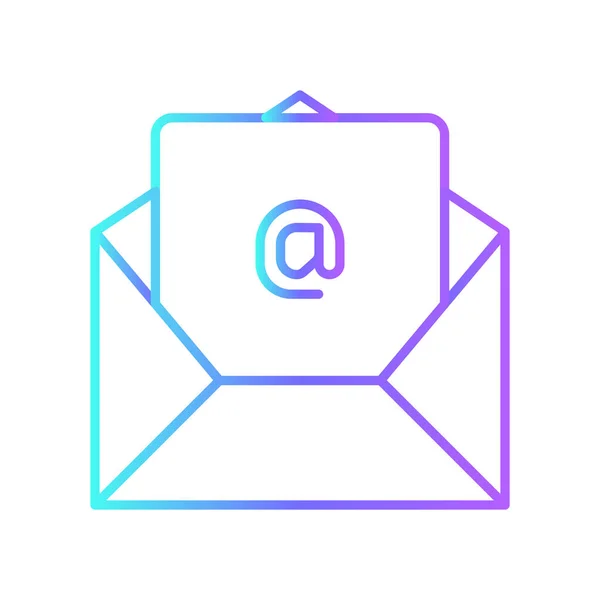 Mail Business Icône Bureau Avec Style Bleu Duotone Communication Message — Image vectorielle