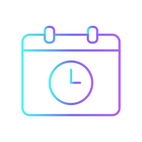 Deadline Business Office Icon Blue Duotone Style Time Clock Watch — Stock Vector