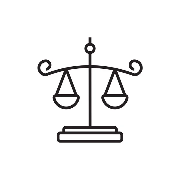 Law Business Und Büro Ikone Mit Schwarzem Outline Stil Recht — Stockvektor