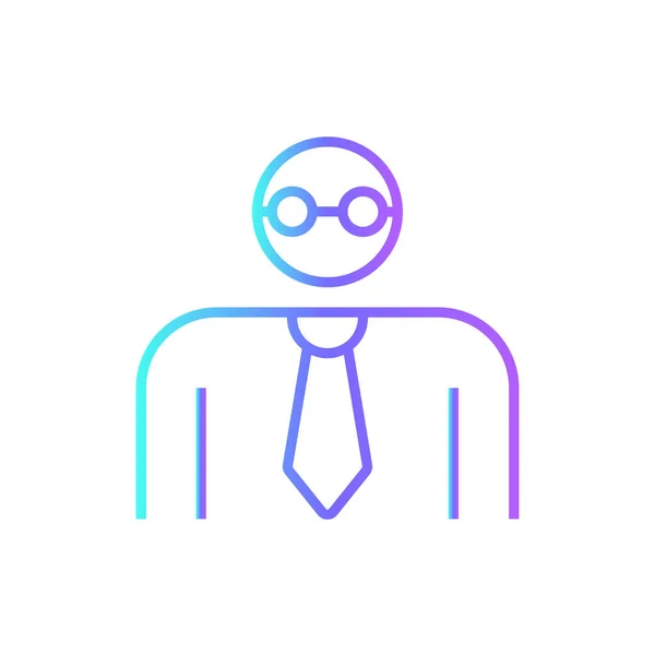 Бізнесмен Бізнес Офісна Ікона Синім Дуетним Стилем Люди Менеджер Людина — стоковий вектор
