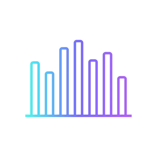 バービジネスと青いデュオトーンスタイルのオフィスアイコン データ グラフ グラフ ベクターイラスト — ストックベクタ