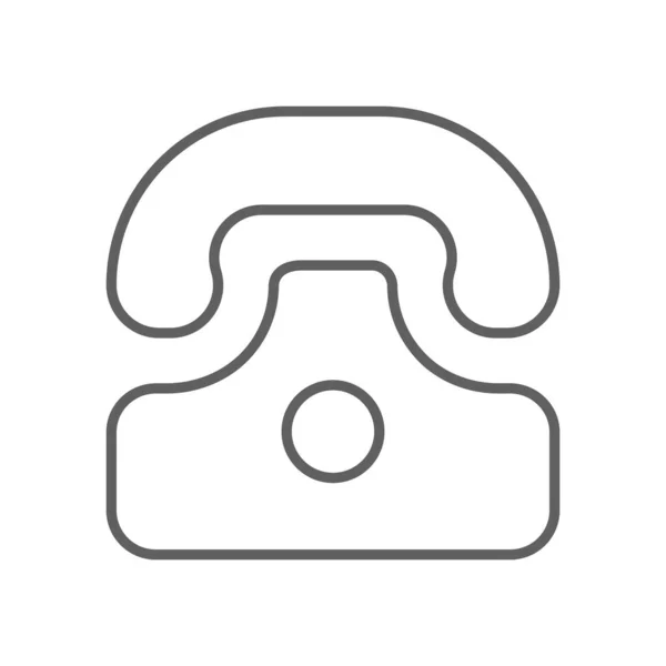电话业务和办公室图标与黑色轮廓风格 Cell Communication Telephone Device Phone Call Digital 矢量说明 — 图库矢量图片