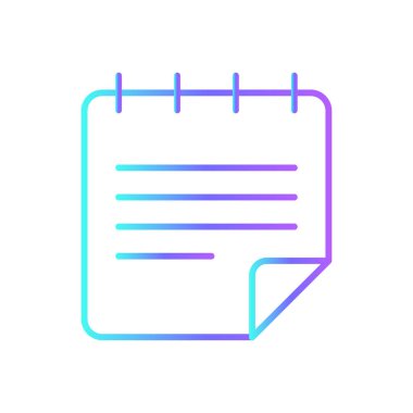 Not defteri iş ve ofis ikonu mavi duoton tarzında. belge, sayfa, rapor, form, sözleşme, anlaşma, mesaj. Vektör illüstrasyonu