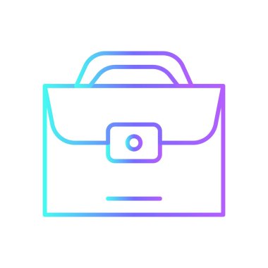 Evrak çantası iş ve ofis ikonu mavi duoton tarzında. çanta, finans, iş, dava, bavul, iş, kariyer. Vektör illüstrasyonu