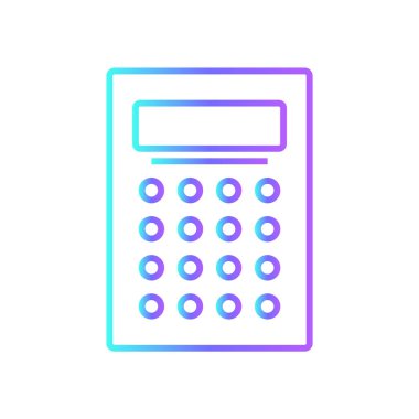 Hesap makinesi İşletme ve Ofis ikonu mavi duoton tarzında. Finansal, muhasebe, kavram, ekonomi, görüntü, matematik, matematik. Vektör illüstrasyonu