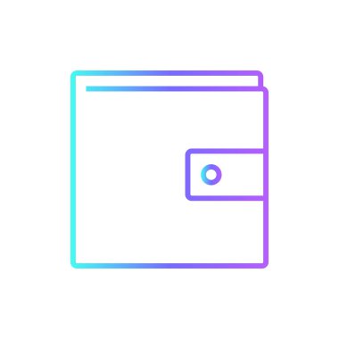 Cüzdan işi ve ofis ikonu mavi duoton tarzında. Ödeme, nakit, dolar, kart, kredi kartı, ödeme, kasa. Vektör illüstrasyonu