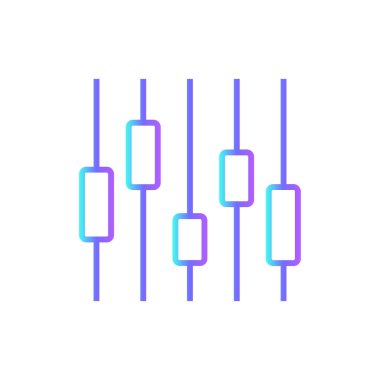 Eski İşletme ve Ofis ikonu mavi duoton tarzında. Hisse, ticaret, pazar, büyüme, analiz, diyagram, istatistik. Vektör illüstrasyonu