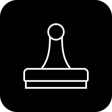 Damga İşletme ve Ofis simgesi, siyah çizgili. Kalite, işaret, etiket, onay, onay, tamam, yasal. Vektör illüstrasyonu