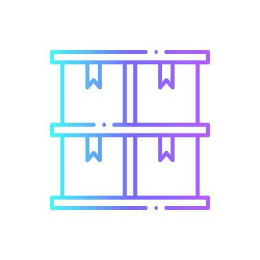 Mavi duotone tarzında hisse senedi ikonu. piyasa, yönetim, yatırım, banka, gelir, tasarruf, veri. Vektör illüstrasyonu