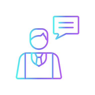 Pazarlama işadamları ikonu mavi duoton tarzında. seo, social, media, strateji, ağ, dijital, hedef. Vektör illüstrasyonu