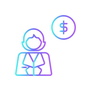 Muhasebe işadamları ikonu mavi duoton tarzında. finans, para, yönetim, ödeme, hesap makinesi, yatırım, rapor. Vektör illüstrasyonu