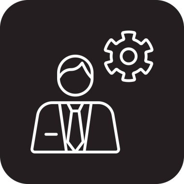 Menajer İş Adamları simgesi siyah doldurulmuş çizgi tarzı. İnsanlar, insan, profil, kullanıcı, lider, üye. Vektör illüstrasyonu