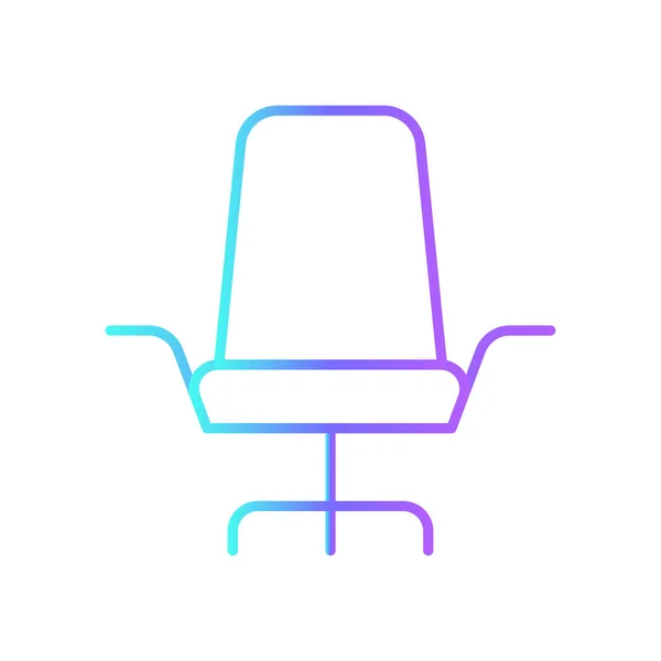 Cadeira Escritório Ícone Negócios Escritório Com Estilo Duotone Azul Mobiliário — Vetor de Stock