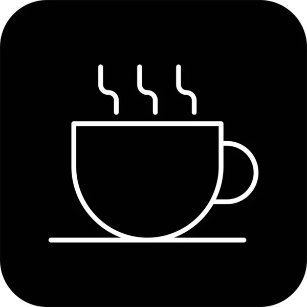 Coffee Business Офисная Икона Черной Заполненной Линией Стиля Чашка Кружка — стоковый вектор