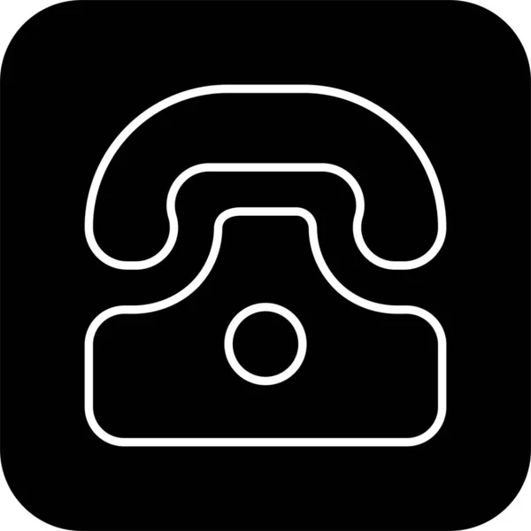 电话业务和办公室图标与黑色填充线条风格 Cell Communication Telephone Device Phone Call Digital 矢量说明 — 图库矢量图片
