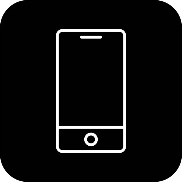 Smartphone Business Icône Bureau Avec Style Ligne Rempli Noir Mobile — Image vectorielle