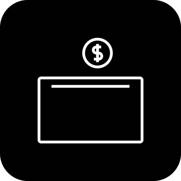 Crowd Funding Business Icône Bureau Avec Style Ligne Remplie Noir — Image vectorielle