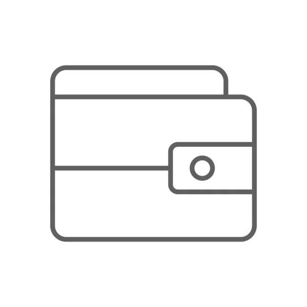 Фінансова Ікона Wallet Чорним Контуром Гроші Платіж Готівка Долар Карта — стоковий вектор