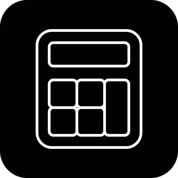 Калькулятор Фінансовий Значок Чорним Заповненим Стилем Лінії Гроші Бухгалтерський Облік — стоковий вектор