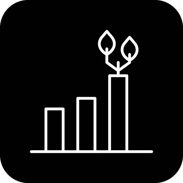 Ikona Finance Růstu Černě Vyplněným Stylem Čáry Šipka Graf Zvýšení — Stockový vektor