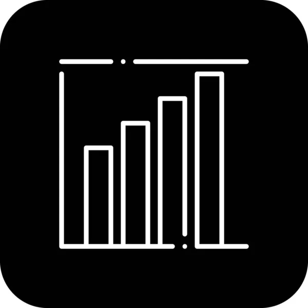 Ikona Růst Finance Černým Vyplněným Stylem Úspěch Graf Pokrok Zvýšení — Stockový vektor