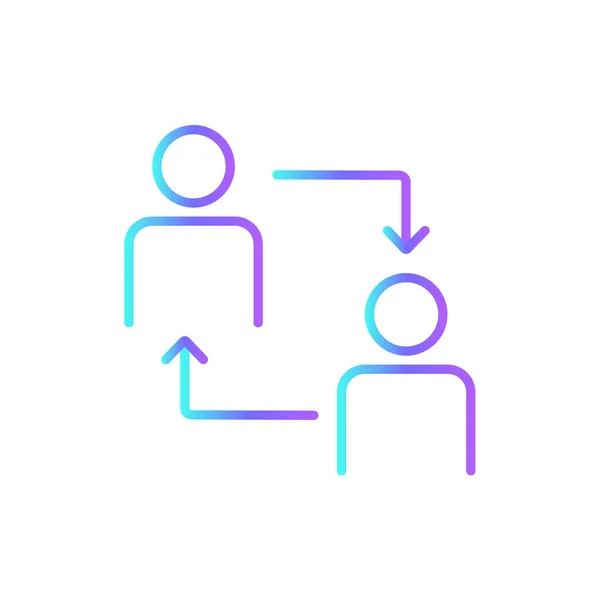 Colaboration Επιχειρηματίες Εικονίδιο Μπλε Duotone Στυλ Έννοια Λύση Ομαδική Εργασία — Διανυσματικό Αρχείο