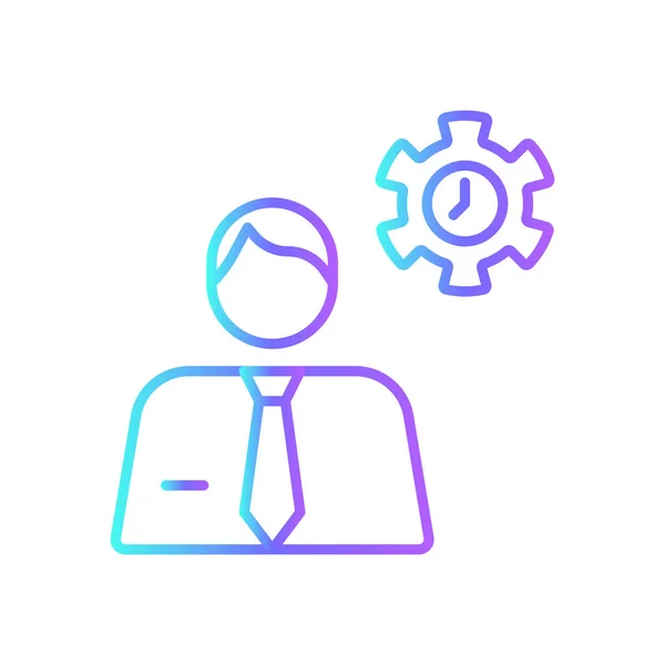 Υπάλληλος Business Εικονίδιο Άνθρωποι Μπλε Duotone Στυλ Πρόσωπο Ηγεσία Επιχειρηματίας — Διανυσματικό Αρχείο