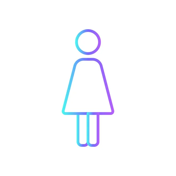 Femme Business People Icône Avec Style Bleu Duotone Femelle Personne — Image vectorielle