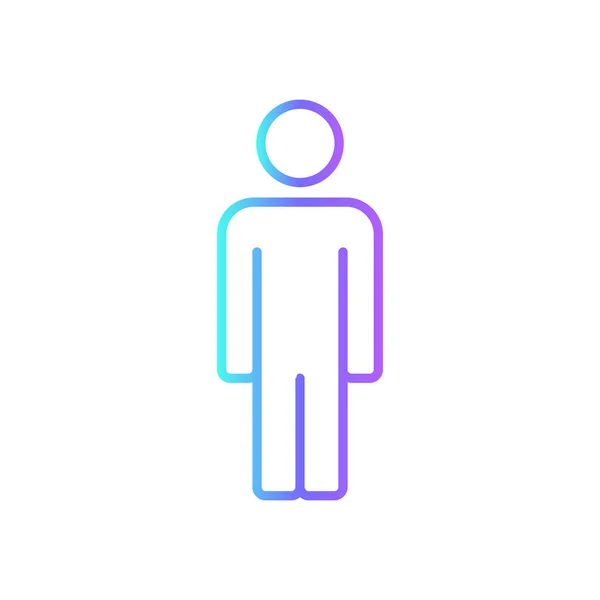 Homme Business People Icône Avec Style Bleu Duotone Personnes Humain — Image vectorielle