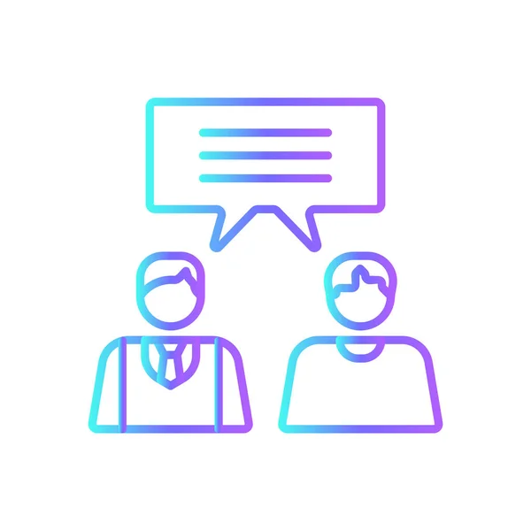 Clien Συζητώντας Business Εικονίδιο Ανθρώπων Μπλε Duotone Στυλ Πρόσωπο Ομιλία — Διανυσματικό Αρχείο