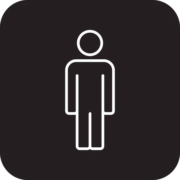 Homme Affaires Icône Gens Avec Style Ligne Rempli Noir Personnes — Image vectorielle