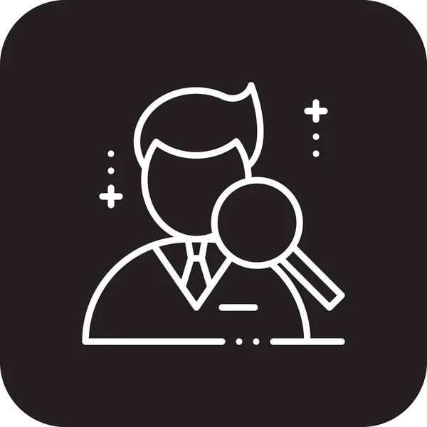 Search Optimization Business People Icon Black Full Line Style Seo — 스톡 벡터