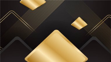 Soyut siyah ve altın renkli lüks arka plan