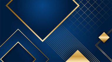 Soyut lüks mavi ve altın arkaplan. Sunum tasarımı, el ilanı, sosyal medya kapağı, web pankartı, teknoloji afişi için modern modaya uygun taze renge sahip soyut bir arkaplan