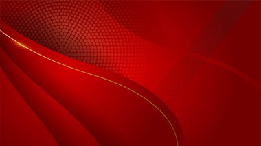 Soyut lüks kırmızı ve altın arkaplan. Sunum tasarımı, el ilanı, sosyal medya kapağı, web pankartı, teknoloji afişi için modern modaya uygun taze renge sahip soyut bir arkaplan