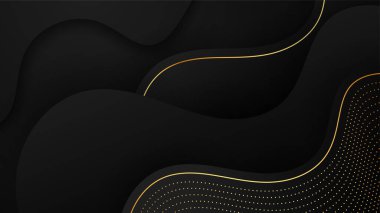 Soyut siyah ve altın rengi lüks arka plan