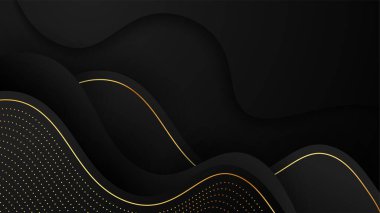 Soyut siyah ve altın rengi lüks arka plan
