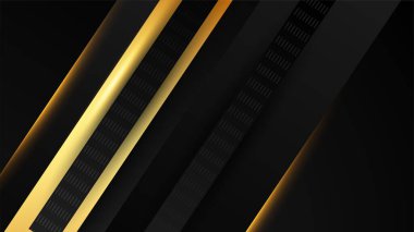 Soyut siyah ve altın rengi lüks arka plan