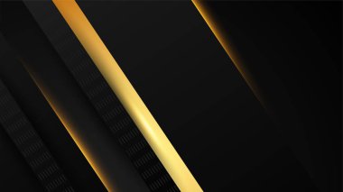 Soyut siyah ve altın rengi lüks arka plan
