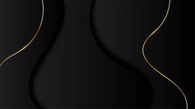 Soyut siyah ve altın rengi lüks arka plan