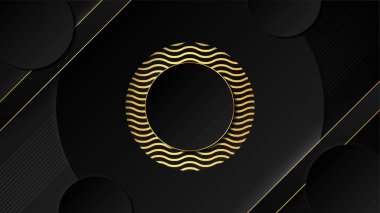 Soyut siyah ve altın rengi lüks arka plan