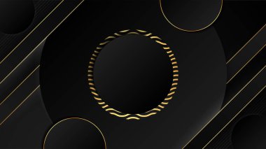 Soyut siyah ve altın rengi lüks arka plan