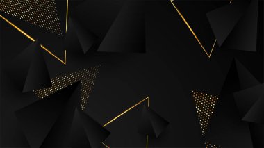 Soyut siyah ve altın rengi lüks arka plan