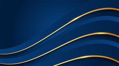 Soyut lüks mavi ve altın arkaplan. Vektör illüstrasyonu soyut grafik tasarım sancak modeli sunum arkaplan şablonu.