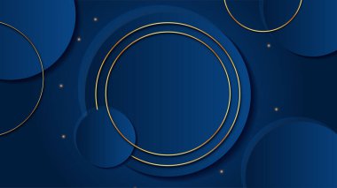 Soyut lüks mavi ve altın arkaplan. Vektör illüstrasyonu soyut grafik tasarım sancak modeli sunum arkaplan şablonu.