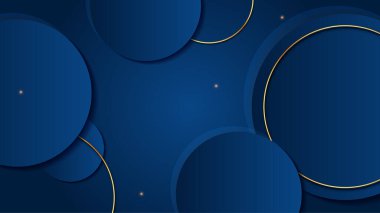 Soyut lüks mavi ve altın arkaplan. Vektör illüstrasyonu soyut grafik tasarım sancak modeli sunum arkaplan şablonu.