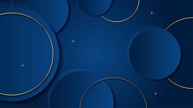 Soyut lüks mavi ve altın arkaplan. Vektör illüstrasyonu soyut grafik tasarım sancak modeli sunum arkaplan şablonu.