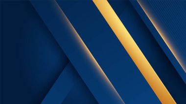 Soyut lüks mavi ve altın arkaplan. Vektör illüstrasyonu soyut grafik tasarım sancak modeli sunum arkaplan şablonu.