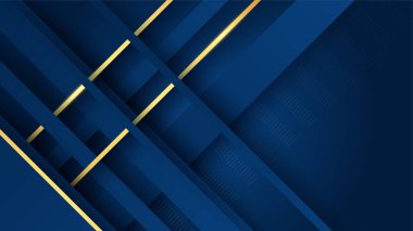Soyut lüks mavi ve altın arkaplan. Vektör illüstrasyonu soyut grafik tasarım sancak modeli sunum arkaplan şablonu.